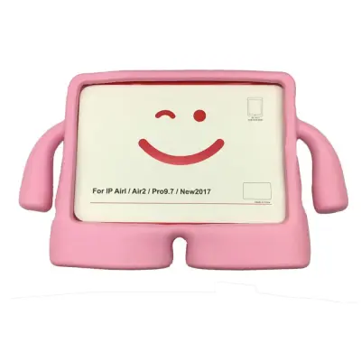 3D Cartoon Fodral för Barn till iPad 9.7 2017/2018 / Air / Air 2 - Rosa