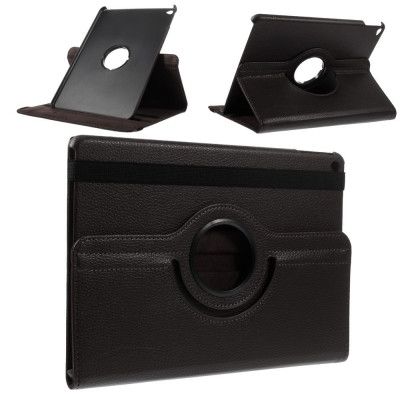 Litchi Rotating Fodral till Apple iPad Air 2 - MörkBrun