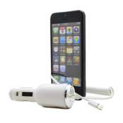 Billaddare till Apple iPhone 5S / iPad Mini / iPad Air (Vit)