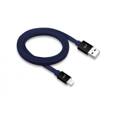 Just Mobile AluCable Platt ladd- och synksladd - Blå