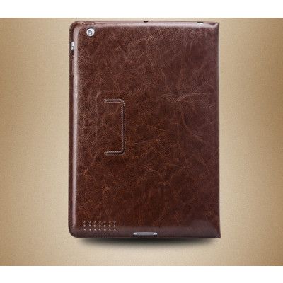 Qialino Äkta Läder Book Slim Stand Väska till Apple iPad Air (Brun)