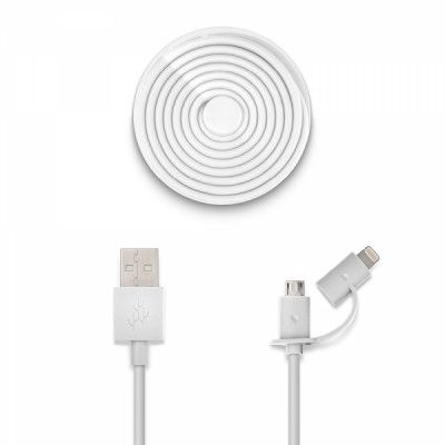 Usbepower DUO - 1.2m Micro-USB och Lightning på samma kabel!