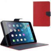 Mercury Fancy Diary Plånboksfodral till Apple iPad Mini/2/3 (Röd)