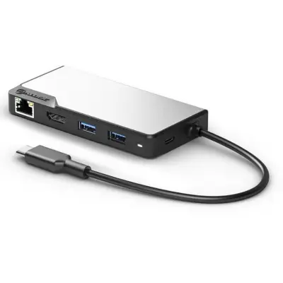 ALOGIC USB-C Fusion MAX 6-i-1-Hubb V2 HDMI, USB, Ethernet och PD – Rymdgrå