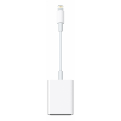 Apple Lightning till SD-kamerakortläsare, vit