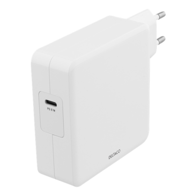Deltaco 87W Laddare, USB-C PD, Snabbladdning, MacBook, iPhone m.fl.