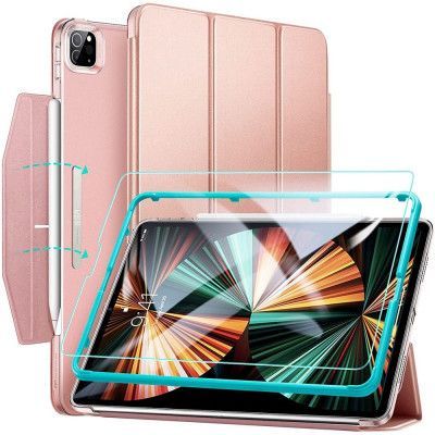 ESR - Ascend Trifold & Härdat Glas iPad Pro 12.9 2021 - Rose Gold