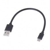 SiGN USB-A till Lightning Kablar 12W 0.25m - Svart