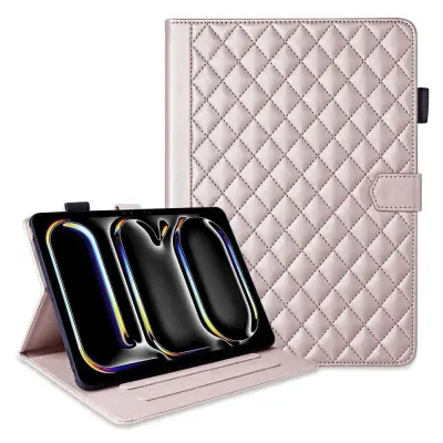 Trolsk Rhombus Stand Cover (iPad Pro 11 (2024)) - Rosa
