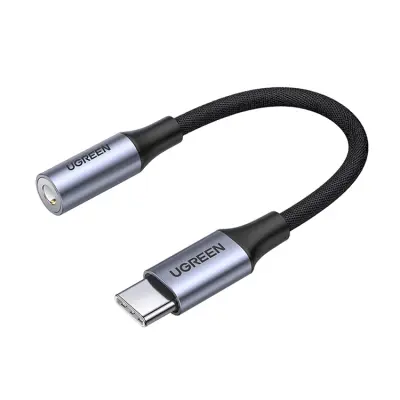 Ugreen Adapter USB-C till Audio Miniuttag 3.5 mm för Hörlurar - Grå