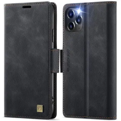 AUTSPACE iPhone 11 Pro Max Fodral KonstLäder - Svart