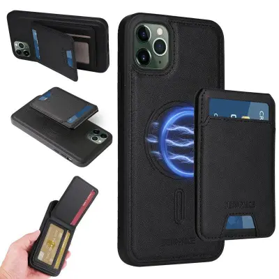 BETOPNICE iPhone 11 Pro Max Fodral KonstLäder - Svart