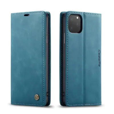 CASEME 013 Flip Plånboksfodral Konstläder iPhone 11 Pro Max Blå