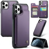 CASEME C22 Mobilskal till iPhone 11 Pro Max Läder med RFID - Lila