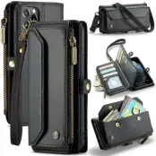 CASEME Plånboksfodral Konstläder för iPhone 11 Pro Max - Svart