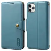 DENIOR Mobilskal till iPhone 11 Pro Max KonstLäder Ställ - Blå