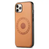 DENIOR Mobilskal till iPhone 11 Pro Max PU-läder Coated PC+TPU - Khaki
