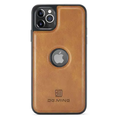 DG.MING iPhone 11 Pro Max Mobilskal Läderbeläggning Brun