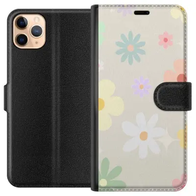 Plånboksfodral till Apple iPhone 11 Pro Max med fejdande blommor