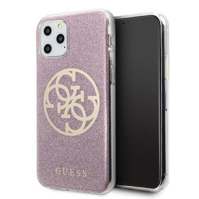 Guess Skal iPhone 11 Pro Max Circle Glitter - Rosa