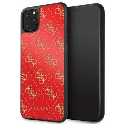 Guess Double Layer Glitter Skal iPhone 11 Pro Max - Röd