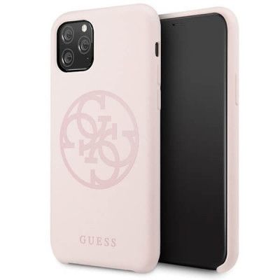 Guess iPhone 11 Pro Max skal Silikon 4G Tone On Tone Rosa