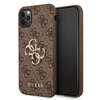 Guess Mobilskal iPhone 11 Pro Max Big Metal Logo - Brun