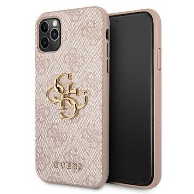 Guess Mobilskal iPhone 11 Pro Max Big Metal Logo - Rosa