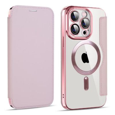 iPhone 11 Pro Max Magsafe Plånboksfodral RFID Flip - Rosa
