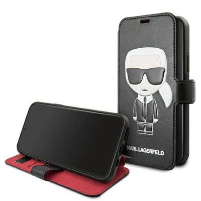 Karl Lagerfeld iPhone 11 Pro Max Plånboksfodral Full Body - Svart