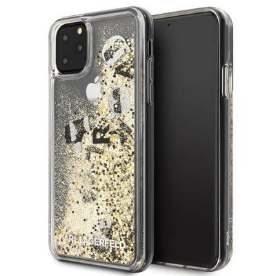 Karl Lagerfeld iPhone 11 Pro Max skal Glitter Svart guld