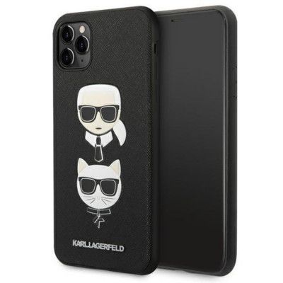 Karl Lagerfeld iPhone 11 Pro Max Skal Saffiano Ikonik Karl & Choupette Head