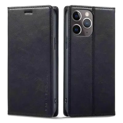 LC.IMEEKE iPhone 11 Pro Max Plånboksfodral i Konstläder - Svart