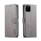 LC.imeeke iPhone 11 Pro Max Plånboksfodral Konstläder - Grå