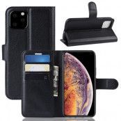 Litchi Plånboksfodral till iPhone 11 Pro Max - Svart