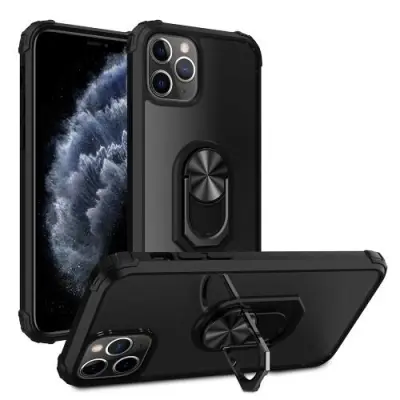 Magnet Ring Flexicase Skal till iPhone 11 Pro Max - Svart