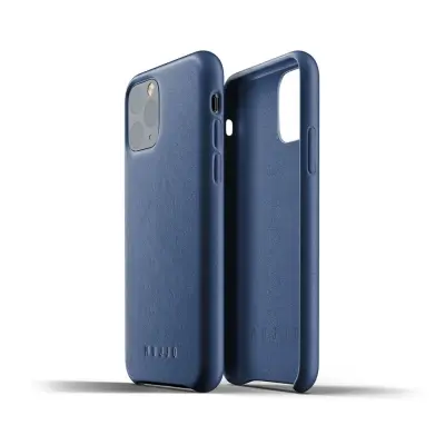 Mujjo Full Leather Case till iPhone 11 Pro Max - Monacoblå