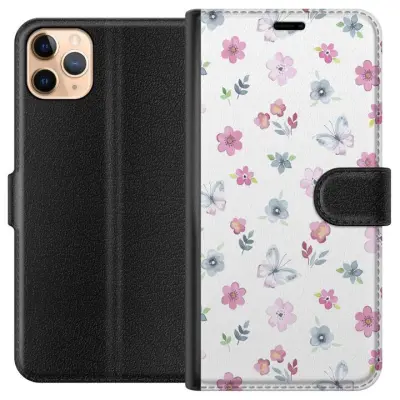 Plånboksfodral till Apple iPhone 11 Pro Max med Blommor och fjärillar