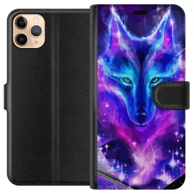 Plånboksfodral till Apple iPhone 11 Pro Max med Neon Varg