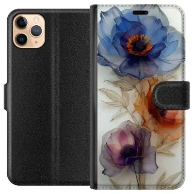 Plånboksfodral till Apple iPhone 11 Pro Max med Silkesblommor