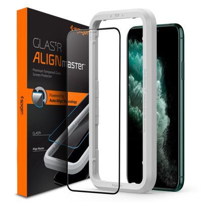 SPIGEN Härdat Glas Alm Fc iPhone 11 Pro Max Svart