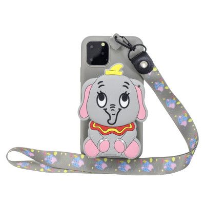 Trolsk 3D Bag with Neckband - Elephant (iPhone 11 Pro Max) - Grön