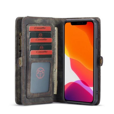 CASEME 2-in-1 för iPhone 11 Pro Plånboksfodral Detachable - Grå