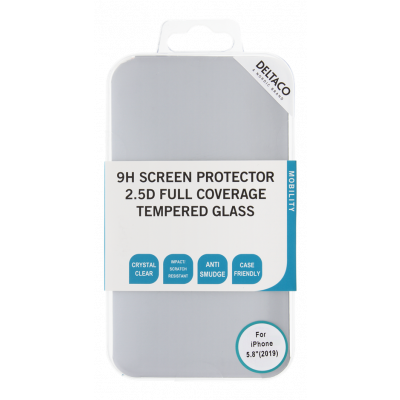 DELTACO glasskärmskydd böjd full täckning för iPhone 11 Pro