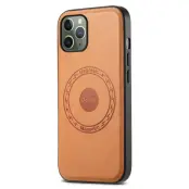 DENIOR Mobilskal till iPhone 11 Pro PU Läder Anti-Slip Grepp Khaki
