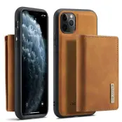 DG.MING M1 Wallet Mobilskal med Kickstand för iPhone 11 Pro - Brun