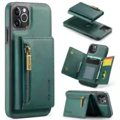 DG.MING M5 Series Mobilskal till iPhone 11 Pro Konstläder Magnetiskt Grön