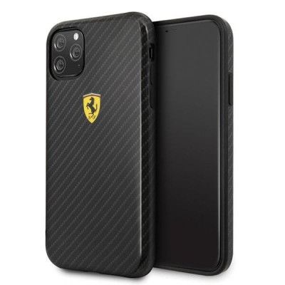 Ferrari Skal iPhone 11 Pro On Track Carbon Effect - Svart