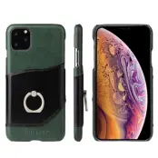 FIERRE SHANN Mobilskal till iPhone 11 Pro Äkta läder - Grön