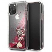 Guess Glitter Hearts Skal iPhone 11 Pro - Transparent